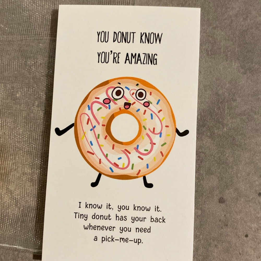 White Chocolate Sprinkle Donut Squishy Keychain - Picture 5 of 6